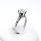 Anillo En Oro Blanco 18K Y Brillante Anillo En Oro Blanco 18K Y Brillante