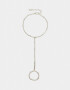 Pulseras Flexibles Pulsera Flexible Con Anillo - Plateado