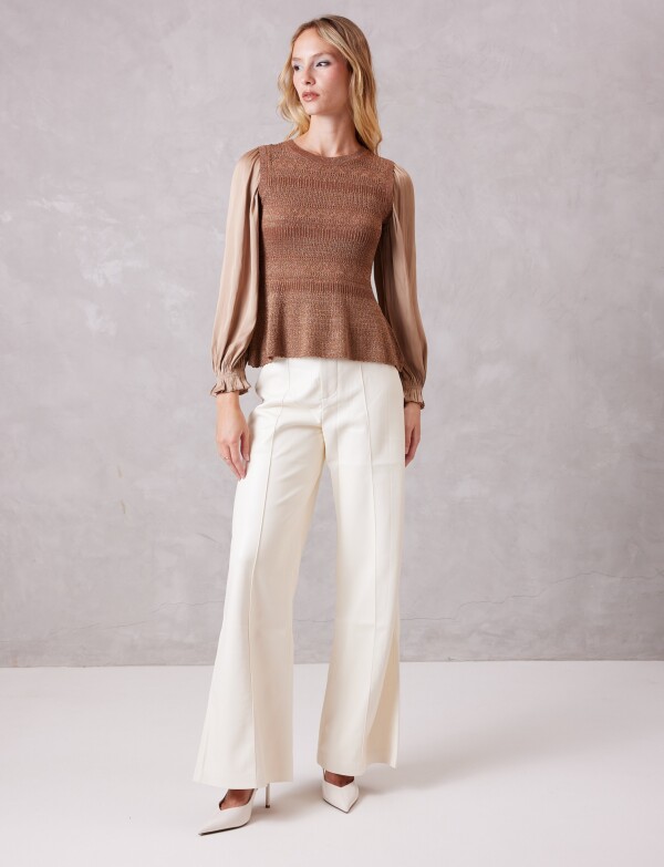 Pantalon Eco Cuero CRUDO