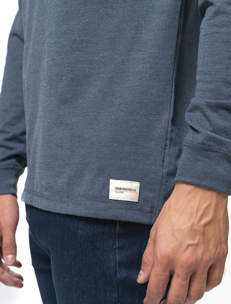 Remera Manga Larga Algodón Jean Melange