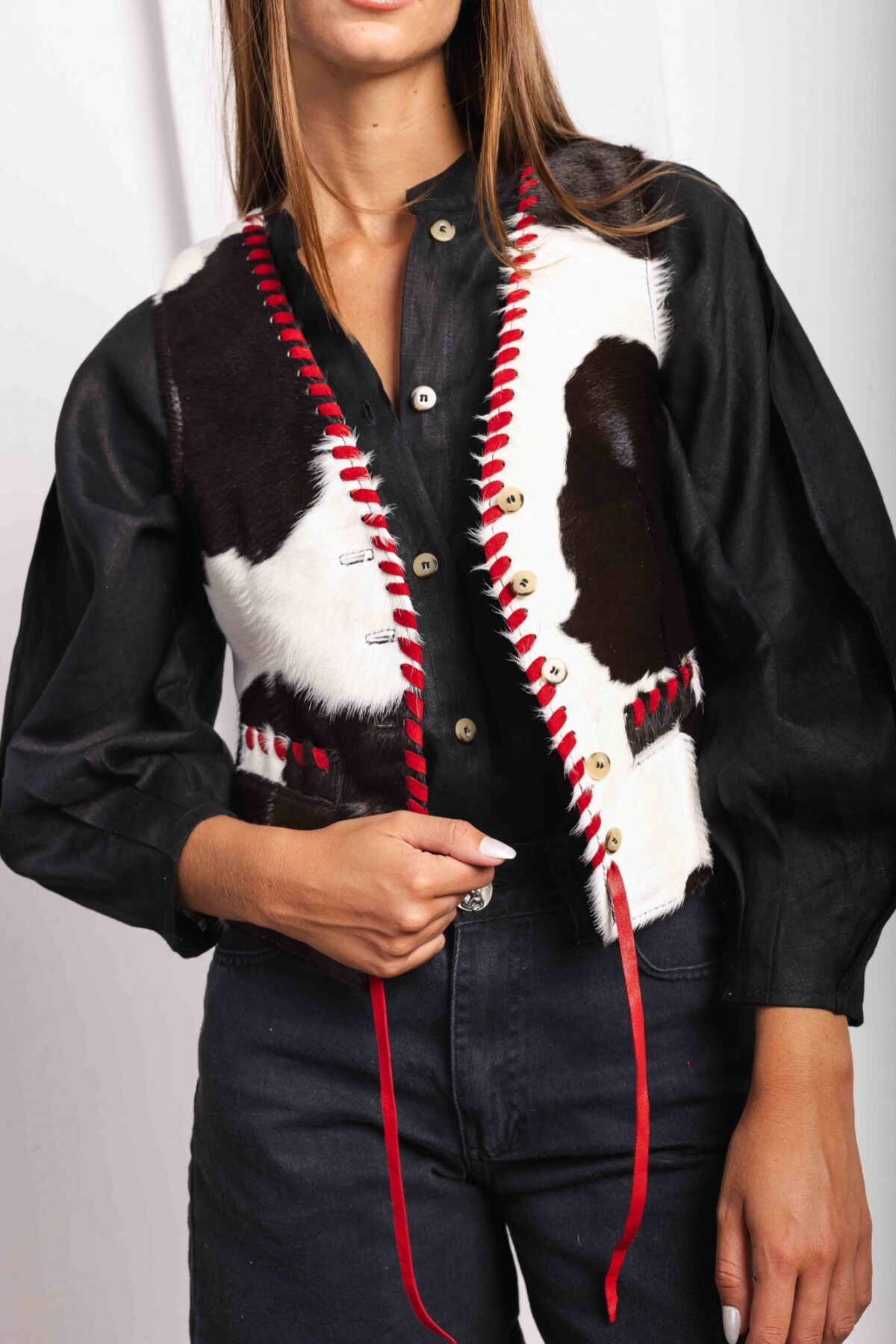 Lady Serrano Cowhide Rojo