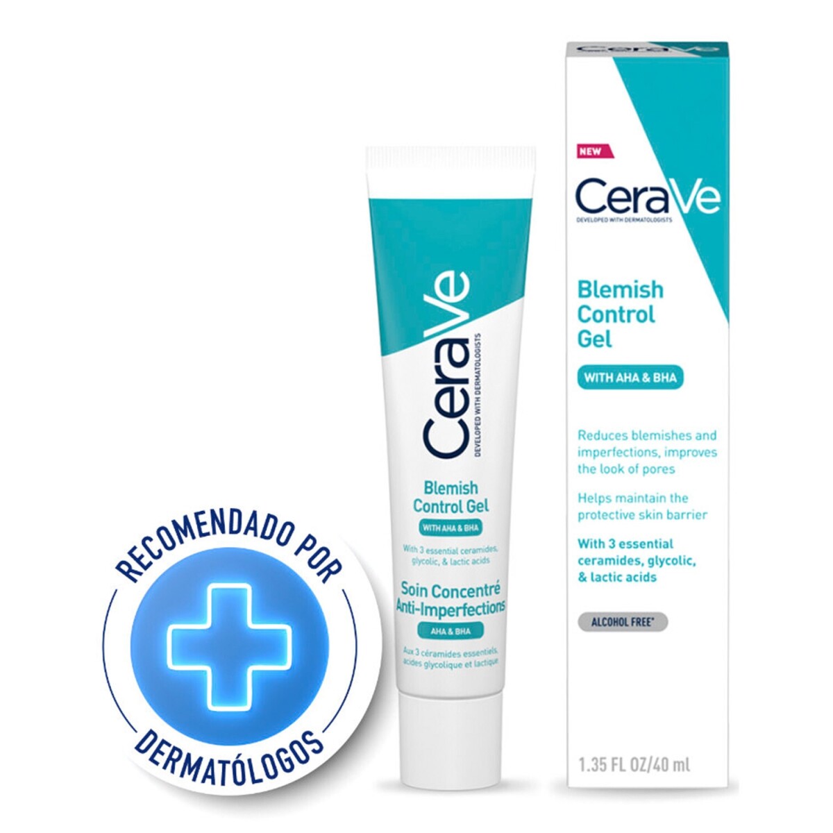 Gel control imperfecciones CeraVe Blemish Control 40ml - Día/Noche,Grasa 