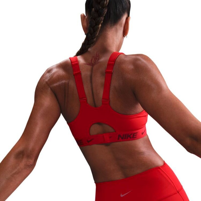 Top Nike Indy High-Support de Mujer Rojo