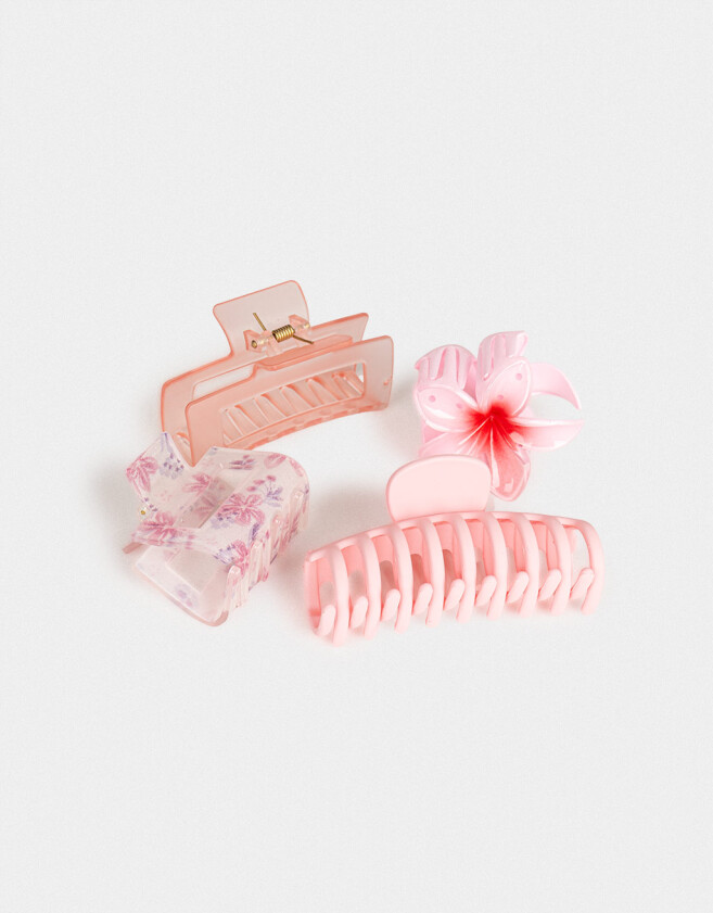 Broches Sets Hawaianas Set De Broches - Rosa Claro