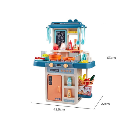 Set De Cocina Completa De 42piezas C/Música 63x45cm Azul