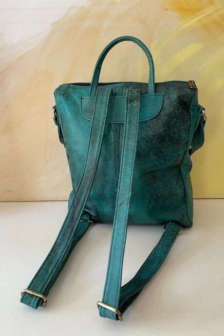 Mochila CANCÚN Verde Con Print Mochila CANCÚN Verde Con Print