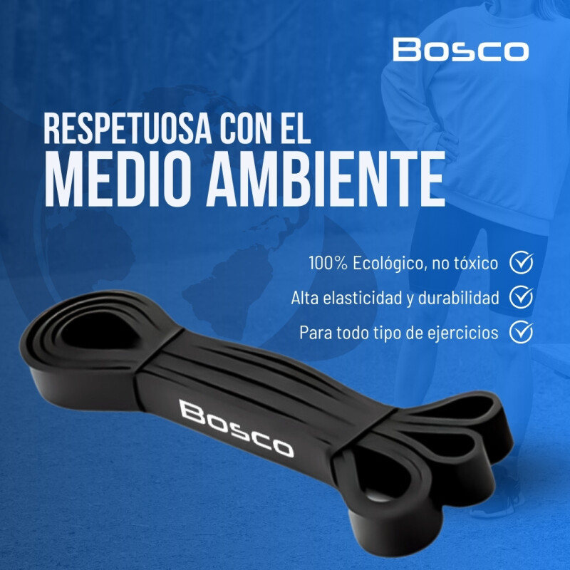Set 6 Bandas Elasticas Resistencia Bosco Latex Bolsa 1.50cm Multicolor
