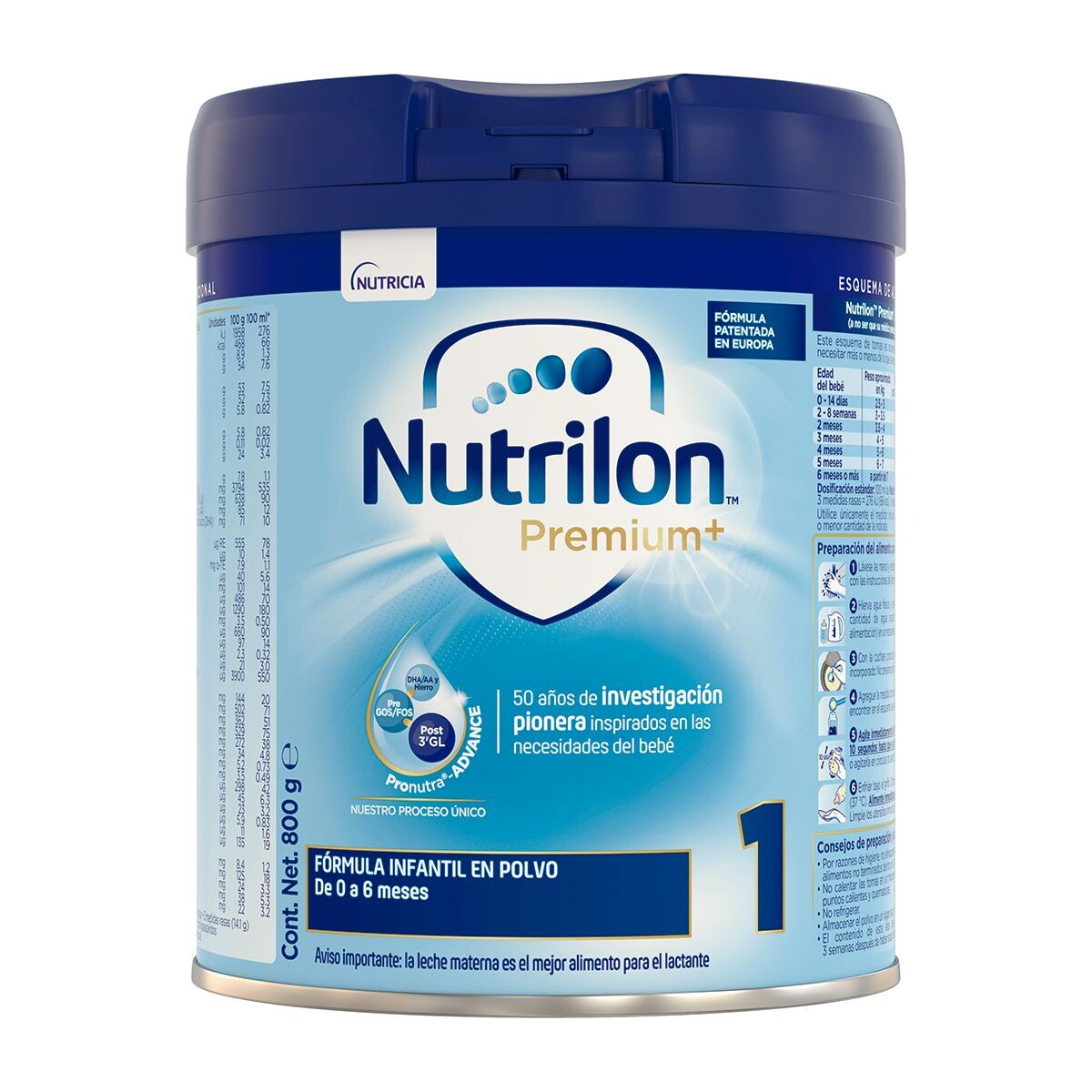 NUTRILON PREMIUM + 1 NF FR. X 800 GR. 