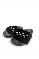 SANDALIA FAJA PELUDITA PERLAS KIDS Negro