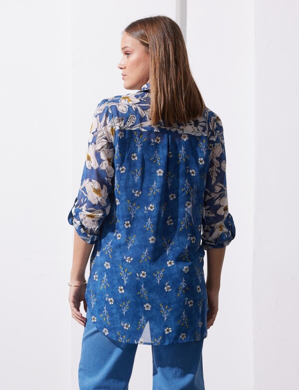 Camisola 2 Pcs Flores AZUL/MULTI