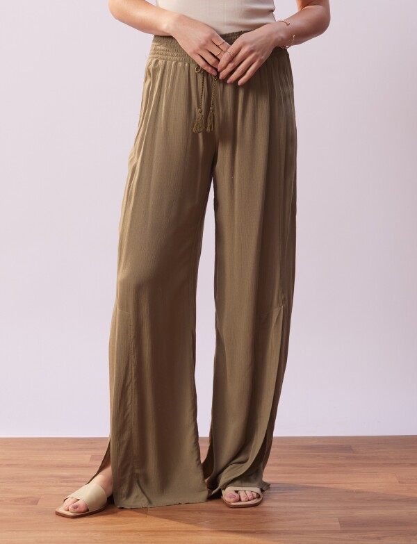 Pantalon Wide Leg Cordel OLIVA