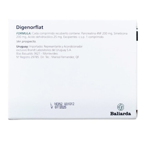 Digenorflat 30 Comprimidos ¿ Digestivo / Anti-Flatulento Digenorflat 30 Comprimidos ¿ Digestivo / Anti-Flatulento