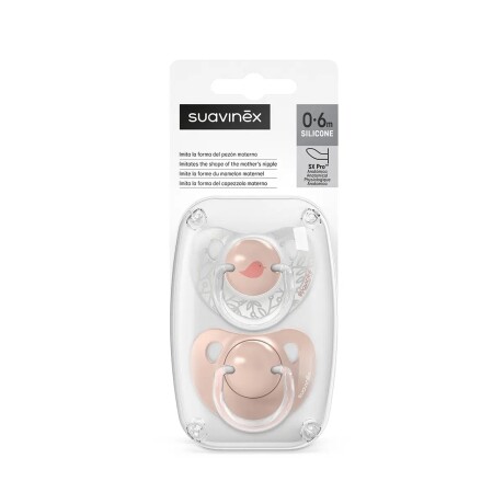 Setx2 Chupetes tetina anatomica 0-6m Birdies coral