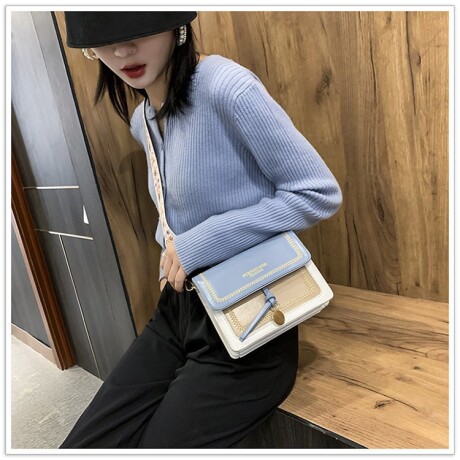 Cartera De Dama Estilo Indie Celeste