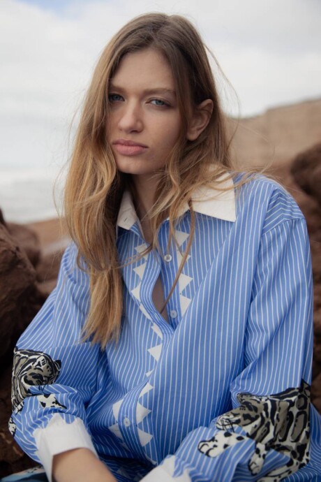 Pre Venta - Camisa Snow Leopard Light Blue Pre Venta - Camisa Snow Leopard Light Blue