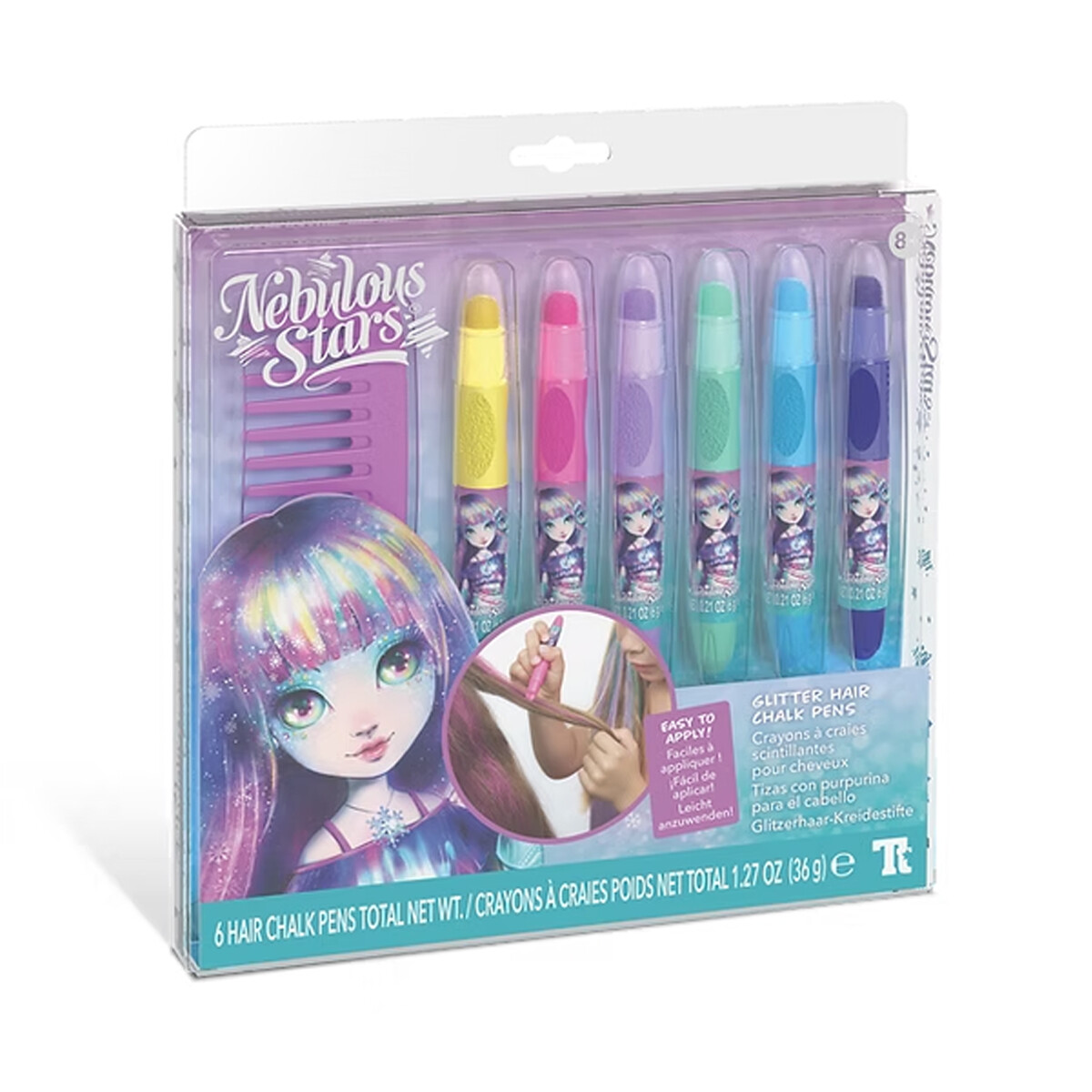 Tizas con purpurina para el cabello Nebulous Stars 
