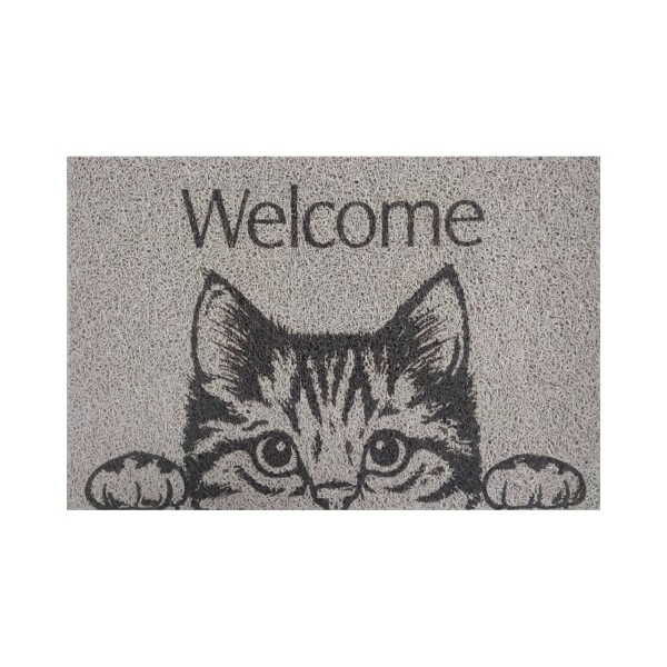 FELPUDO VINIL PET WELCOME CAT 60X40CM KAPAZI Felpudo Vinil Pet Welcome Cat 60x40cm Kapazi