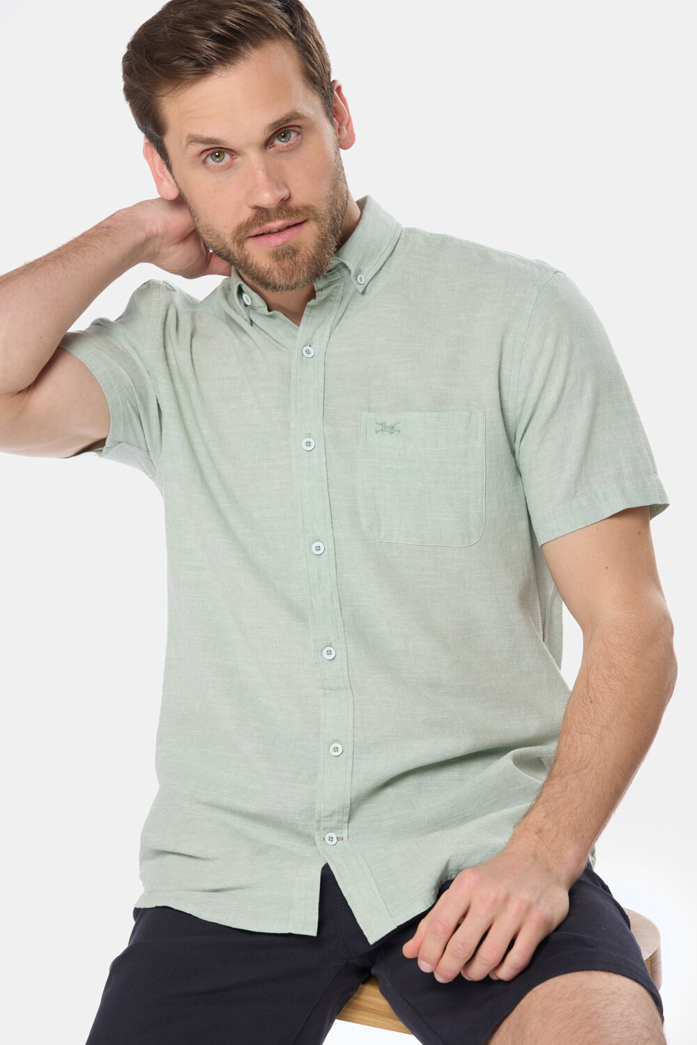 CAMISA DE LINO Verde