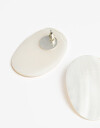 Aros Pasantes Color Blanco Crema