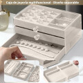Organizador De Joyas Gamuza Con 3 Cajones Desmontables Organizador De Joyas Gamuza Con 3 Cajones Desmontables