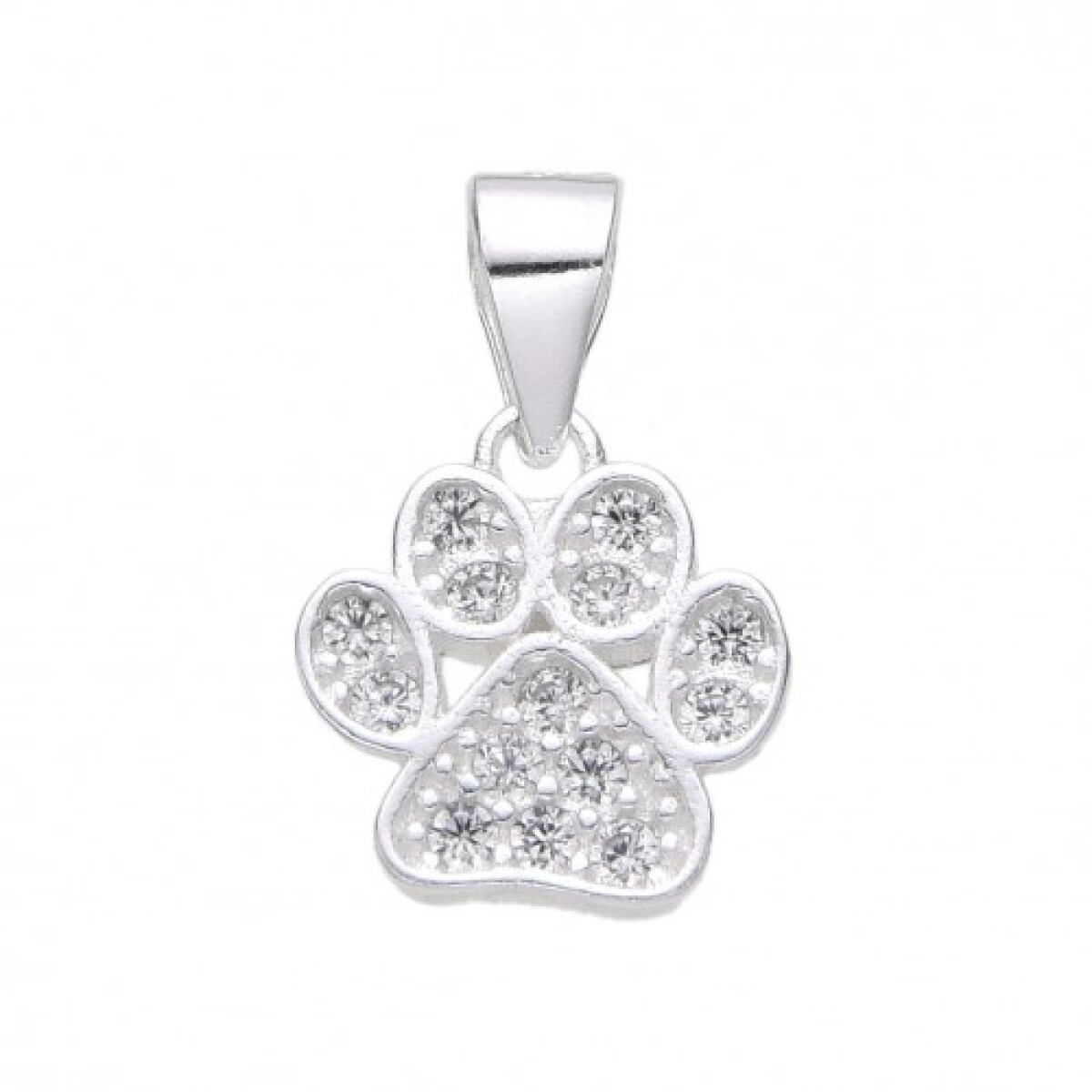 Dije de plata 925 con circonias, HUELLITA. 