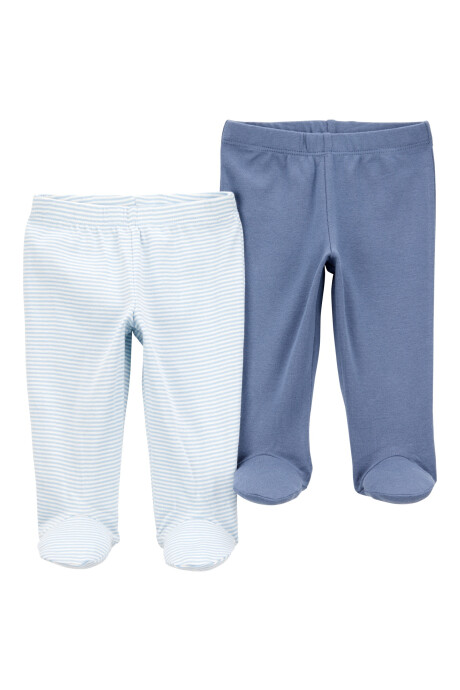 Pack dos peleles de algodón, azules Pack dos peleles de algodón, azules