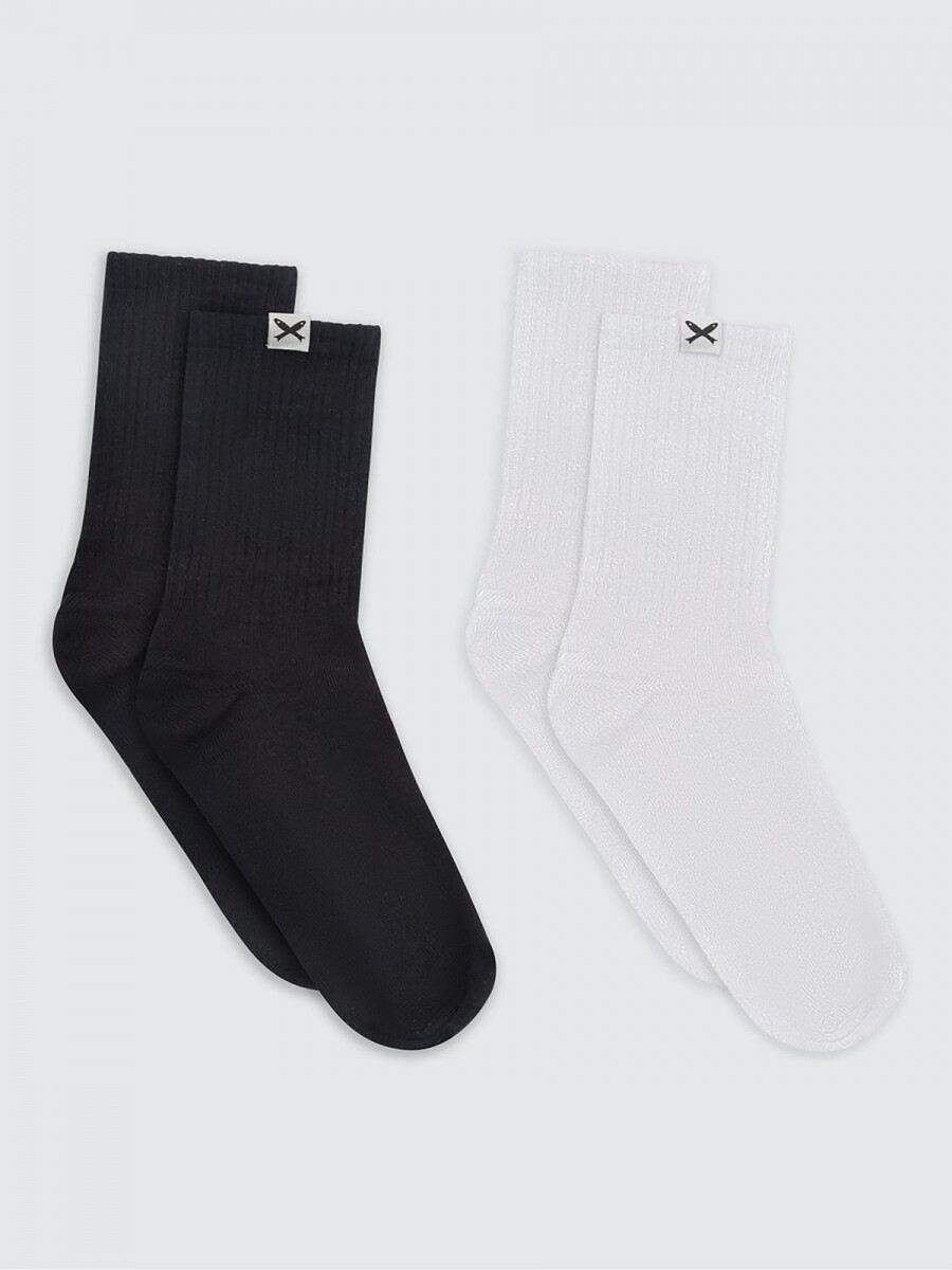 KIT DE 2 MEDIAS LARGAS UNISSEX - MULTICOLOR 