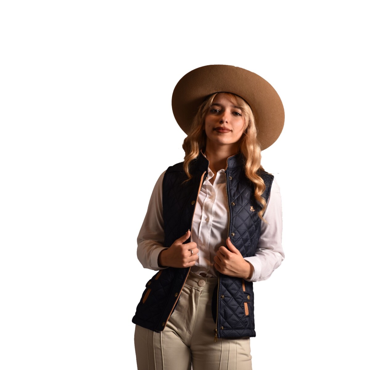 Chaleco Capitoneado Dama - azul 