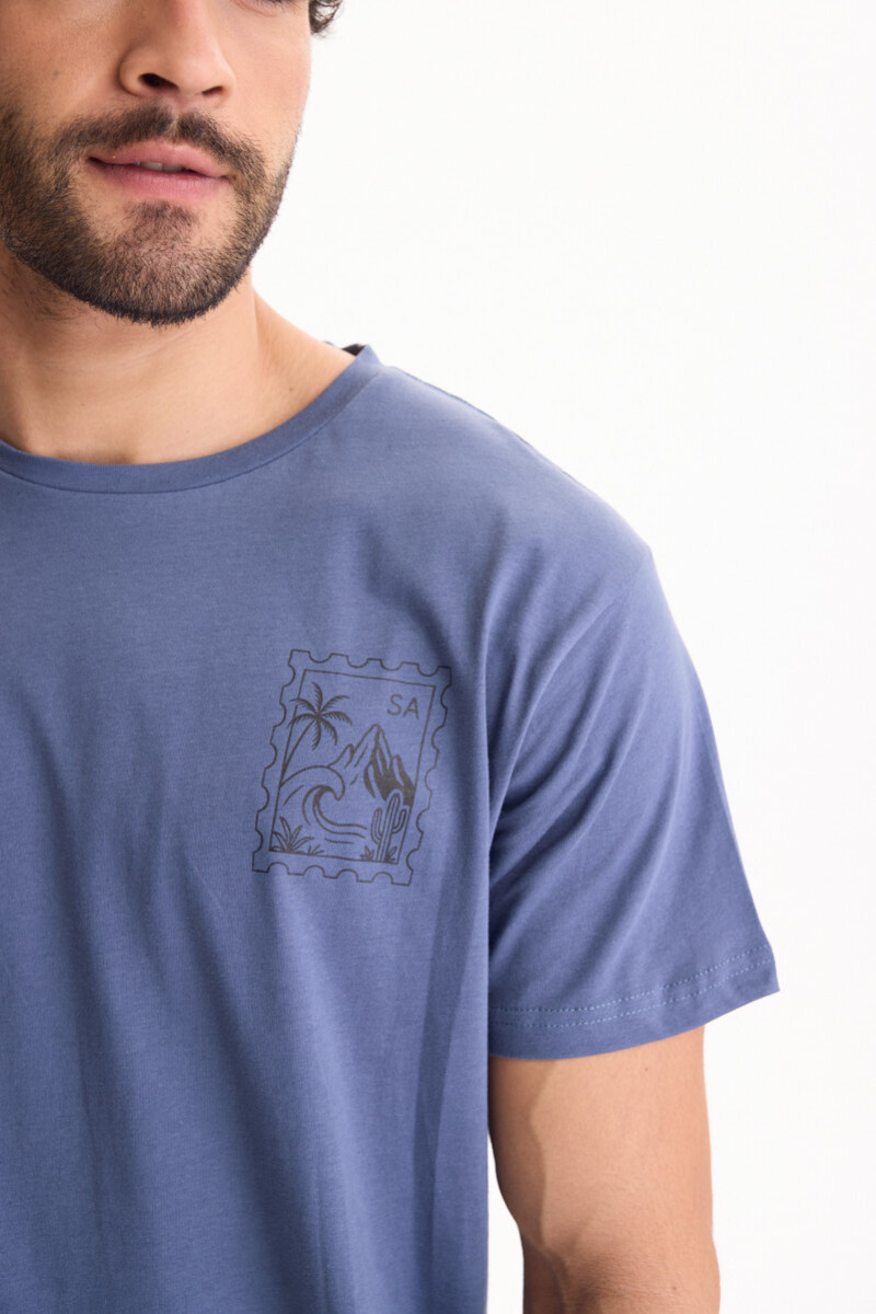 Remera Postal Azul