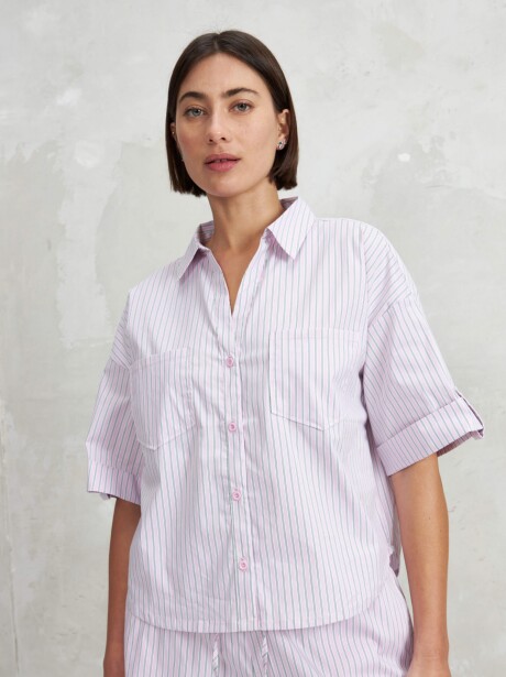 CAMISA STRIPE ROSA