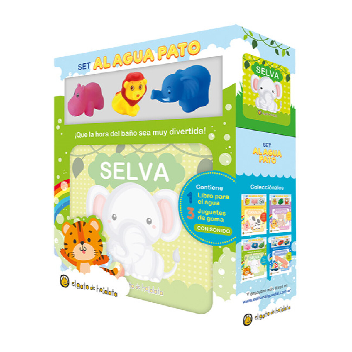 Set Libro Al Agua Pato Animales de la Selva 