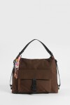 Mochila hobo con llavero marrón