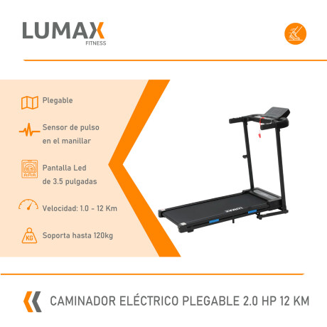 Caminador Electrico Lumax Plegable fitness 2.0 HP 12 km/h Caminador Electrico Lumax Plegable fitness 2.0 HP 12 km/h
