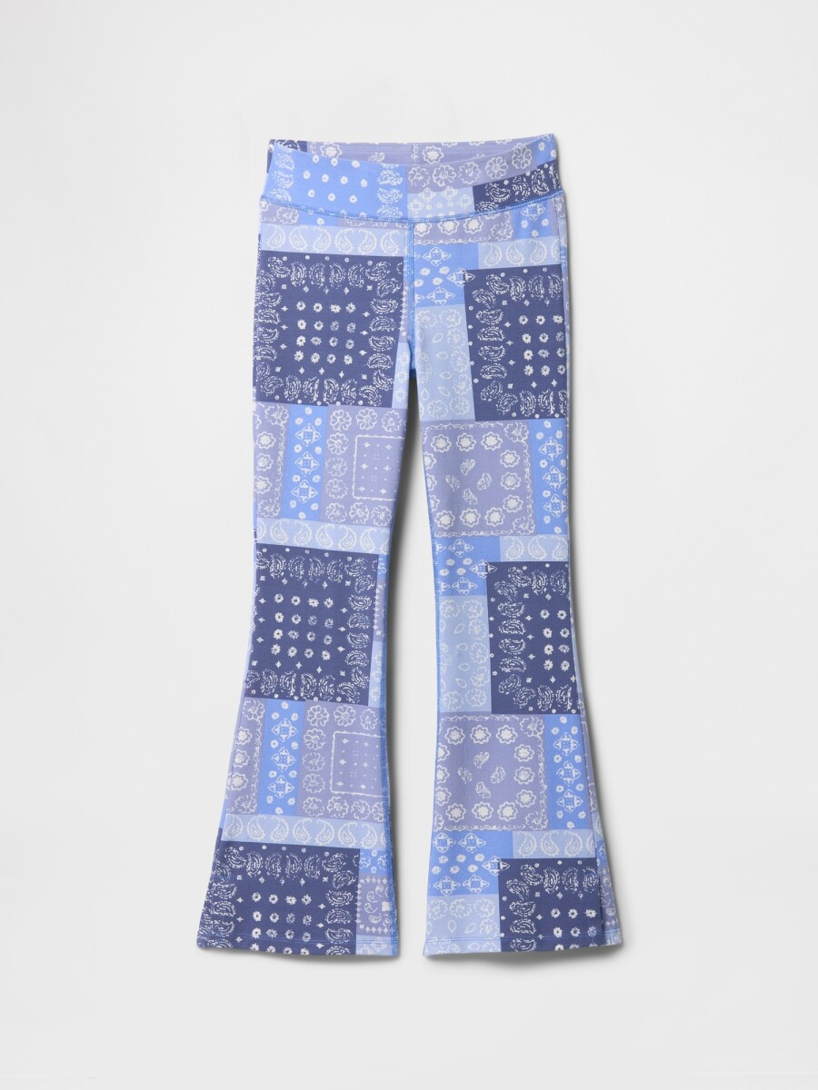 Calza Flare Niña - Blue Bandana Print 