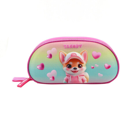 CARTUCHERA TRENDY DOG 3D FUCSIA 001