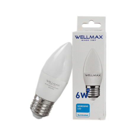 LAMPARA LED VELA 6W (EQUIVALE 45W) E27 FRIA WELLMAX ++ N/a