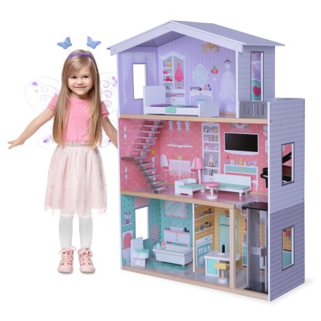Casa de Muñecas Edu fun + muebles 3 pisos Merida Doll House Casa de Muñecas Edu fun + muebles 3 pisos Merida Doll House