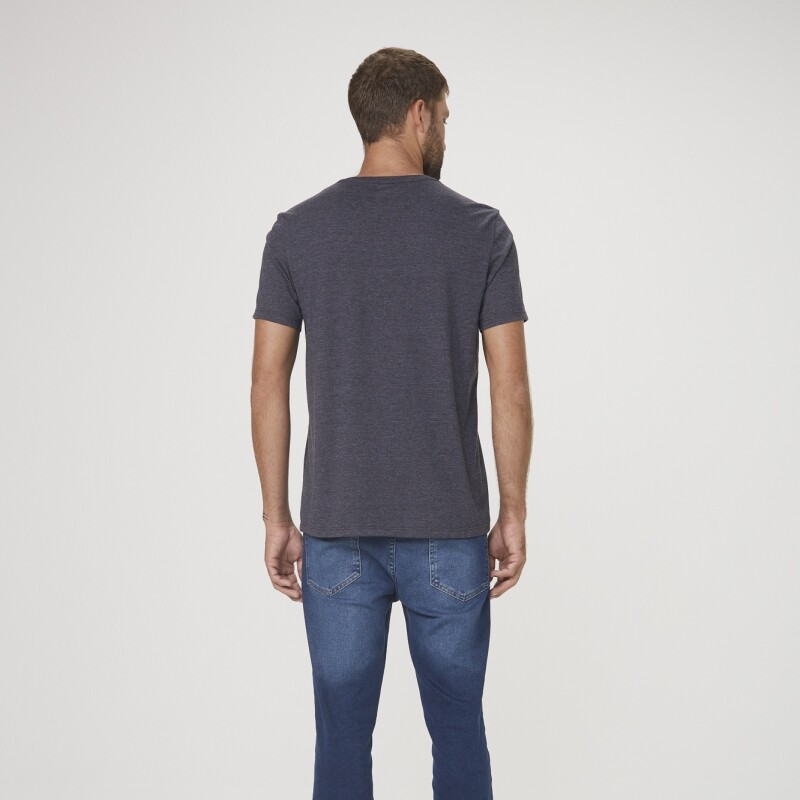 CAMISETA MM MASC PRETO MESCLA