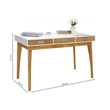 Escritorio Linea Metro Blanco/Miel