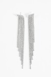 Caravanas party strass larga plateado