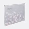 Carpeta Sobre Floreado Transparente A4 Flores Blancas