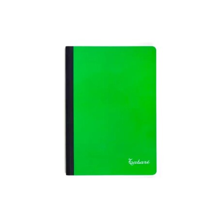 CUADERNOLA TABARÉ TAPA DURA - COSIDA - 96 HOJAS unidad VERDE