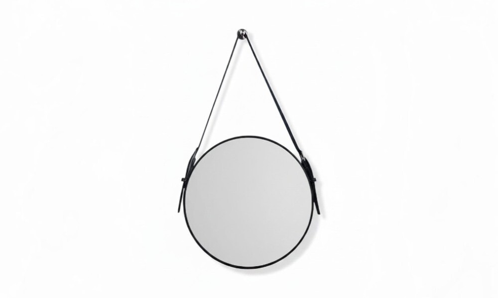 ESPEJO JADE CUERO Ø60 cm 559170 Espejo Jade Cuero ø60 Cm 559170