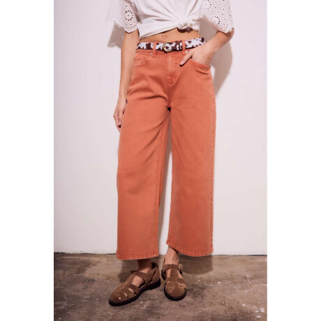 Jean Wide Lavado Ocre