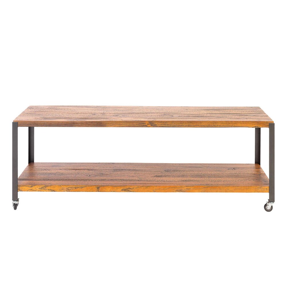 RACK PARA TV MADERA-Y-METAL MARRON YORK CASTAÑO