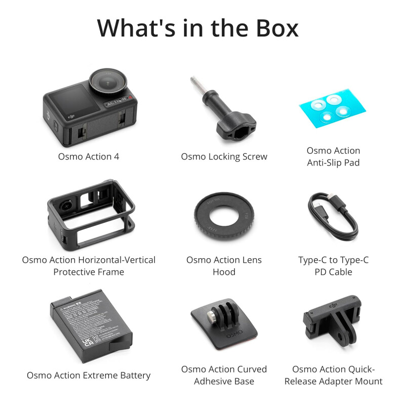 Cámara de Acción DJI Osmo Action 4 Sumergible 4K Cámara de Acción DJI Osmo Action 4 Sumergible 4K