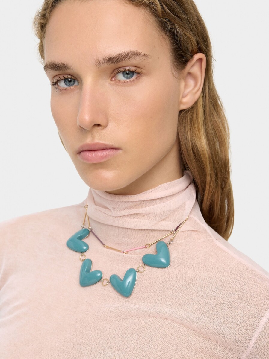 Set De Collares Corazones - multicolor 