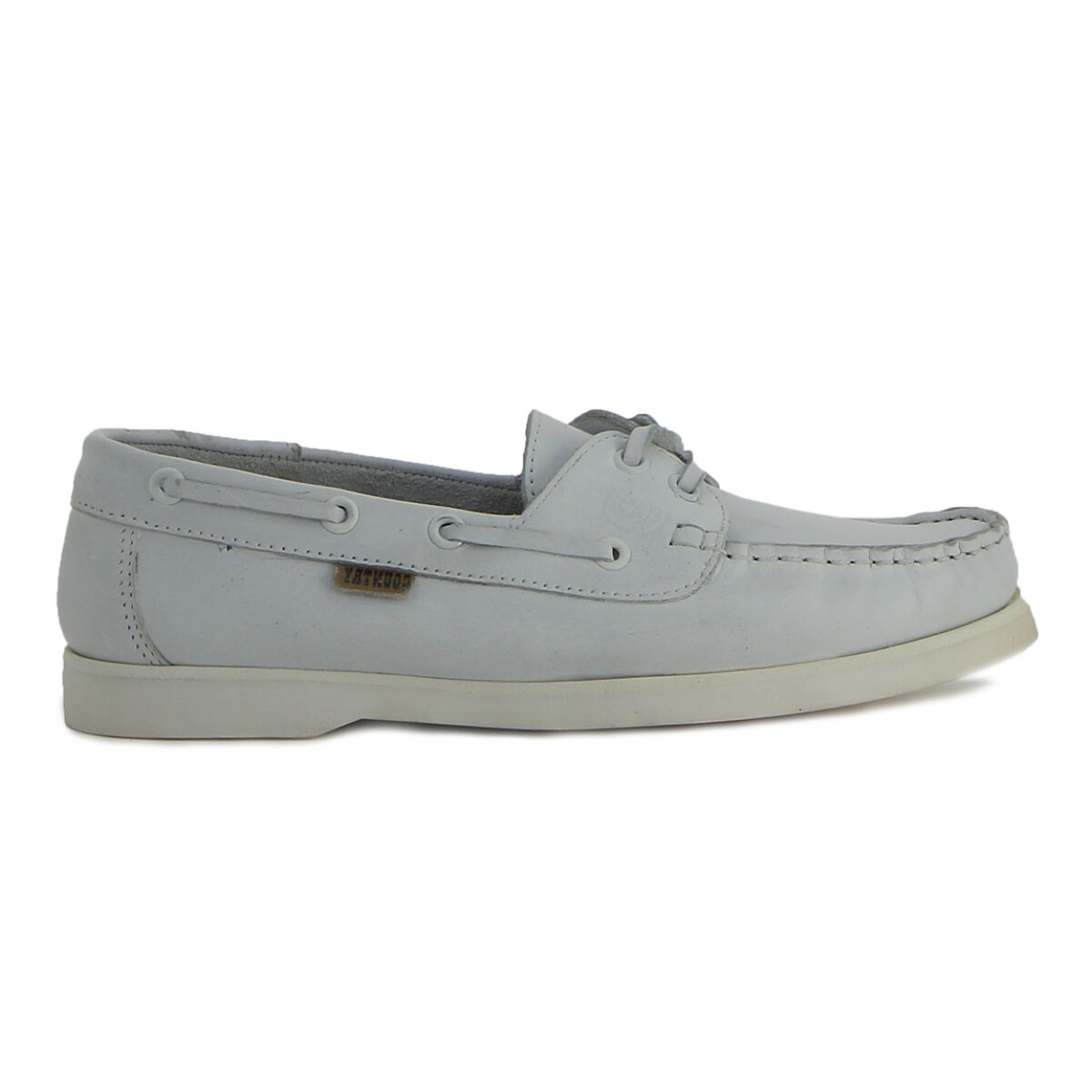 Zapato Starsax De Dama Náutico Acordonado Vaqueta - Blanco 