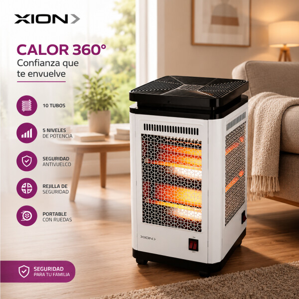 Estufa 360 Xion A Cuarzo 2000w Xi-es2000 ESTUFA XION 2000W XI-ES2000