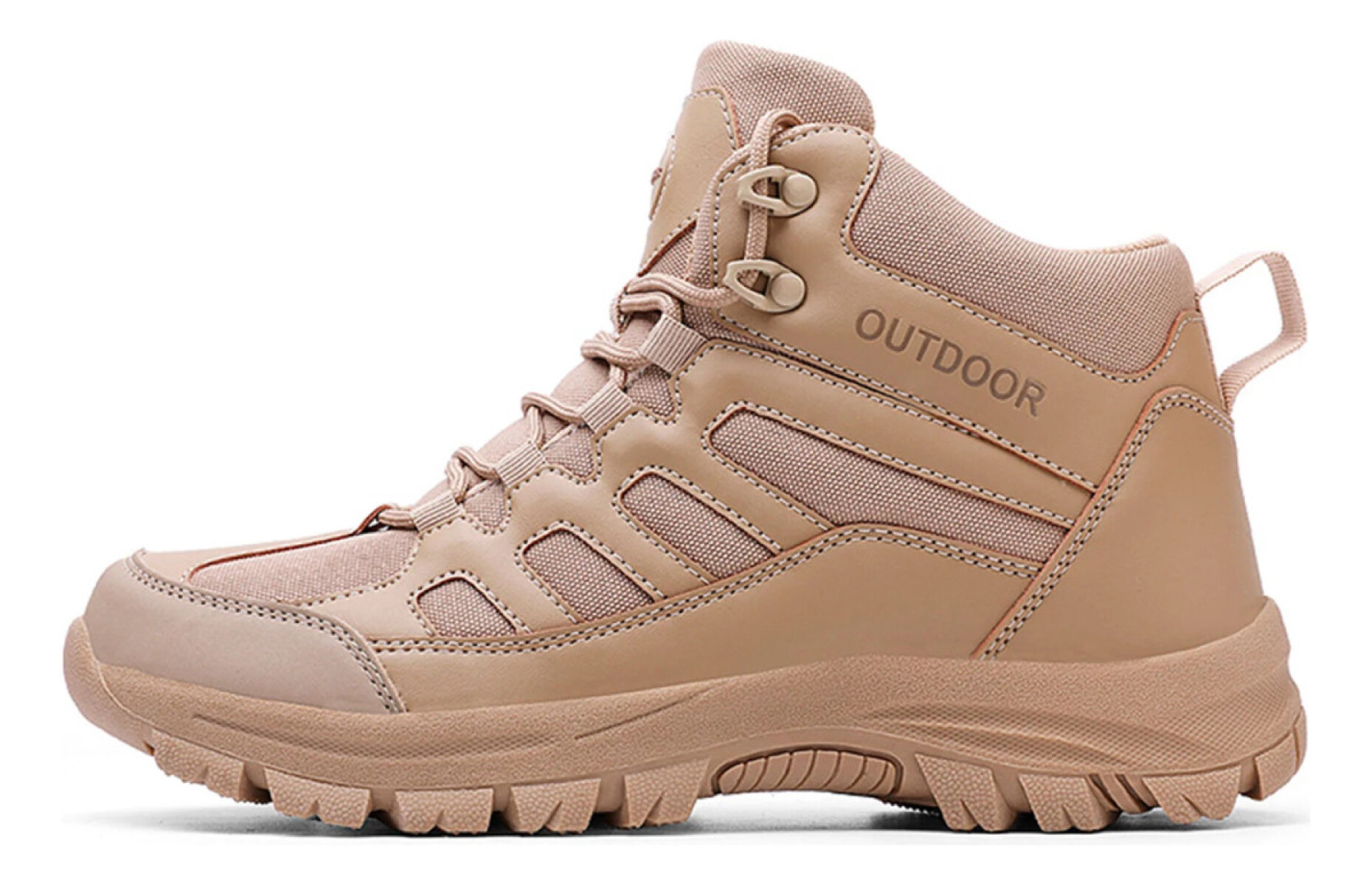 Calzado Botas De Trekking Para Adulto Tipo Borcego - Beige 